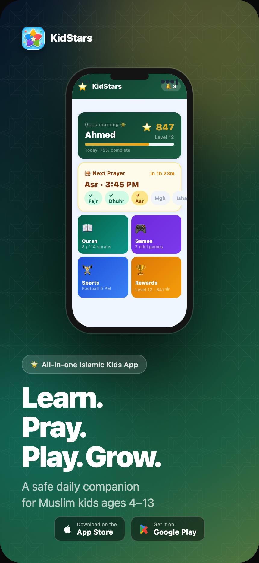 KidStars app — premium mobile app development by Motech Solutions